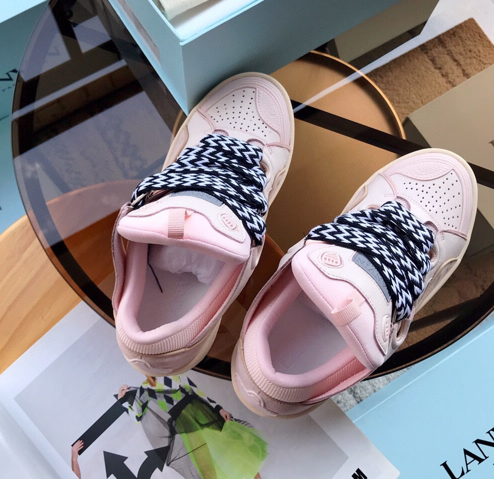 小鬼王琳凯同款纯原lanvin浪凡面包鞋时尚新款浪凡面包鞋拼色厚底德训