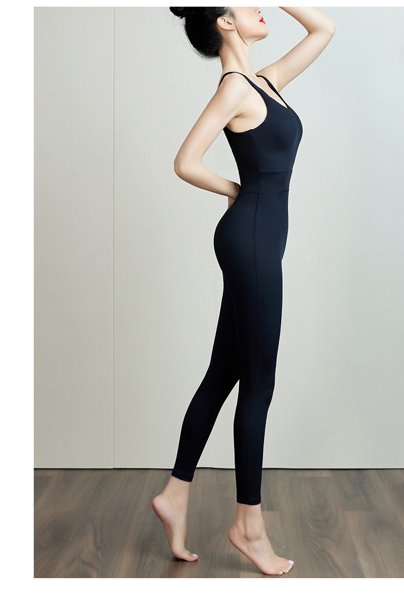 枫岚情空中瑜伽服夏新款性感女子空中瑜伽连体衣速干健身运动美背瑜伽