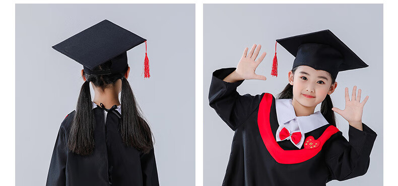 儿童博士服儿童博士服中小学生幼儿园学士服演出服拍照摄影毕业照服装