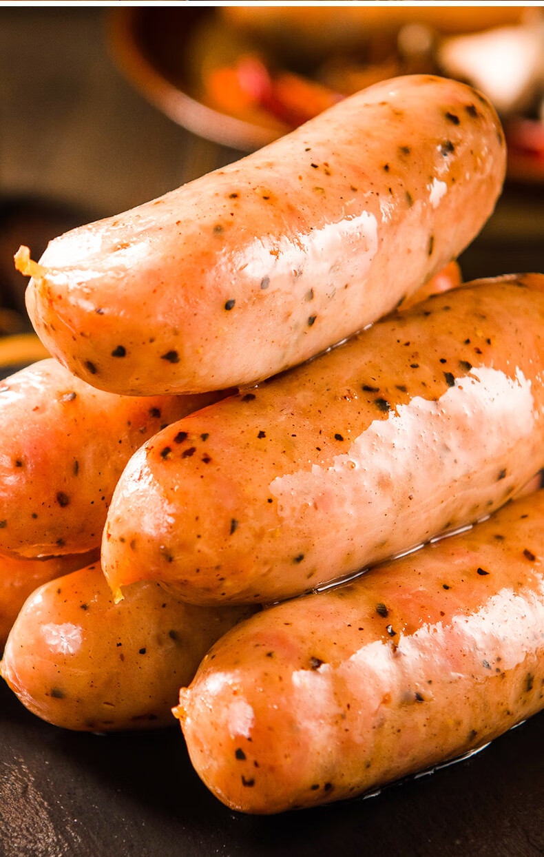 柏慧食品台湾风味烤肠火山石地道肠黑胡椒原味烤香肠脆骨肠原味热狗肠
