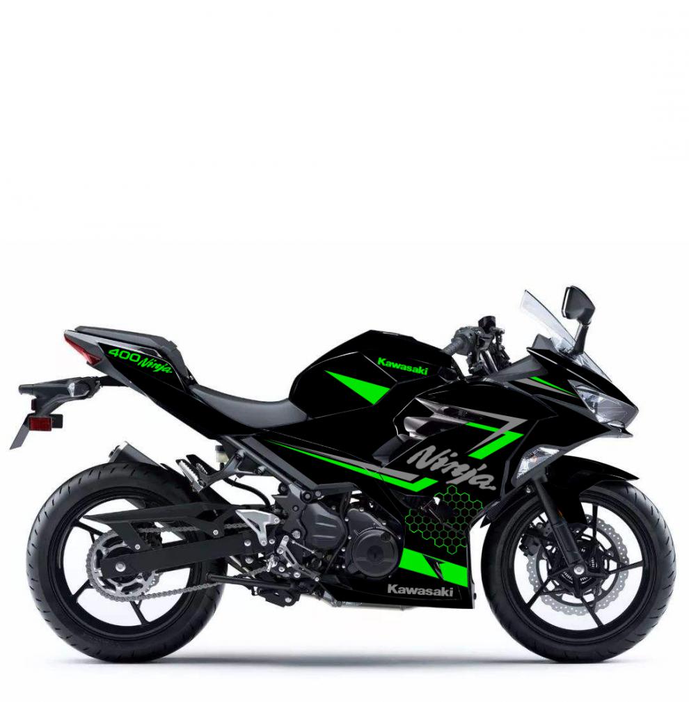 定制川崎ninja400版画贴花改装油箱贴忍者400网红防滑全车贴纸潮白