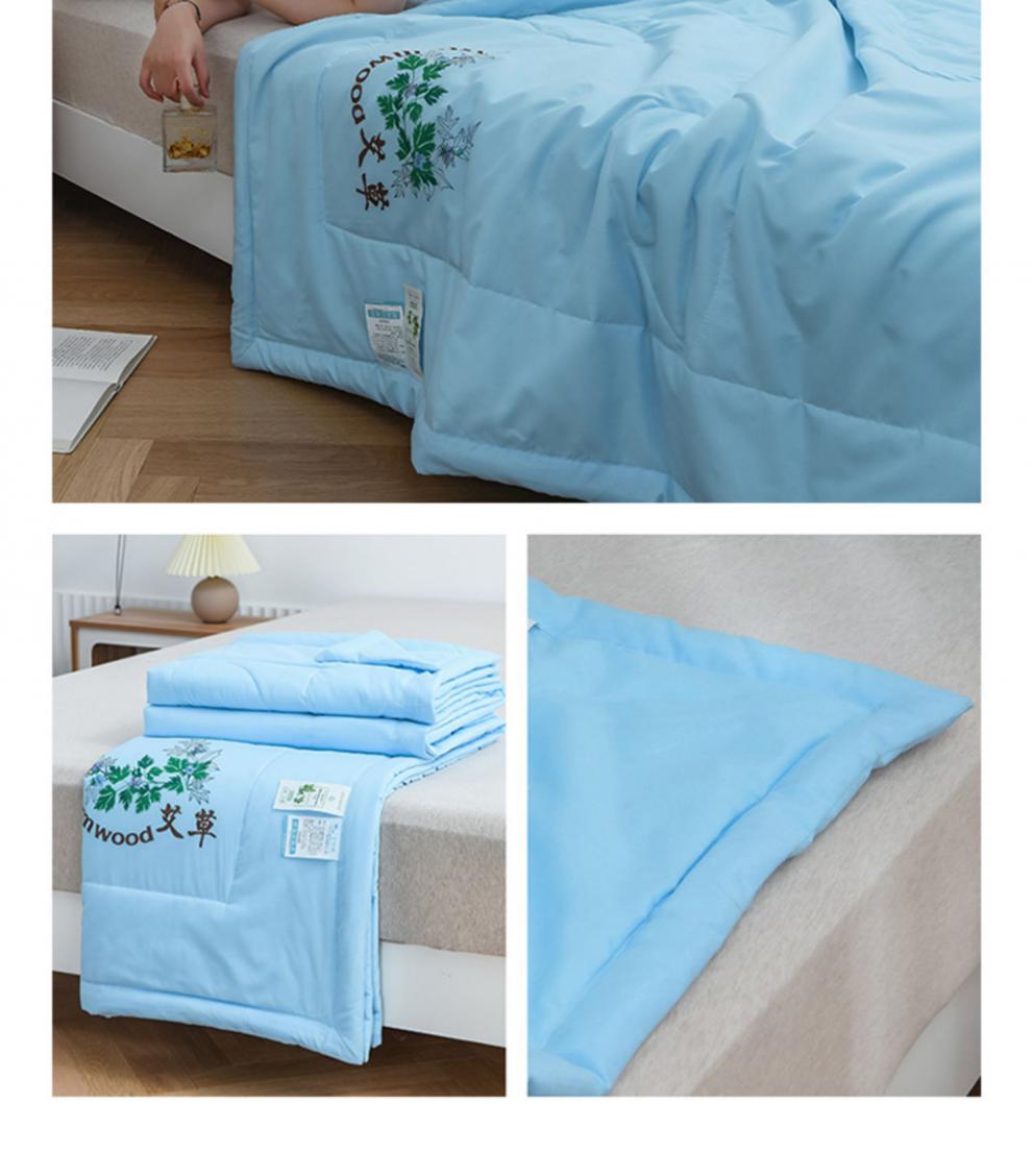 艾草驱蚊空调被艾草驱蚊夏凉被空调被单双人夏季薄被子可机洗水洗夏天