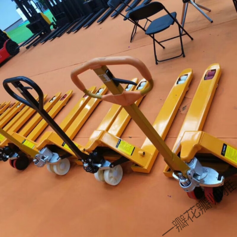 5吨3t手动液压搬运车地牛叉车 托盘拖车 地拖 2吨685聚氨酯轮【图片