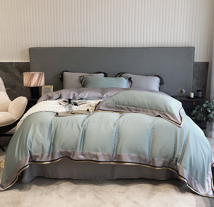 npkm品牌 双面莱赛尔纤维四件套高颜值轻奢简约床上被套丝滑裸睡冰凉