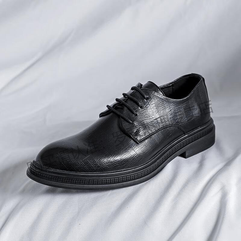 罗蒙(romon)皮鞋男商务正装真皮休闲感透气男士英伦韩版新郎婚鞋男款