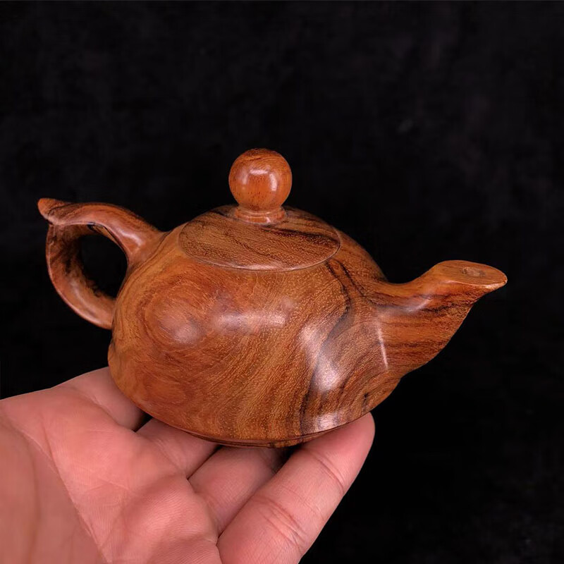 精品茶壶虎斑纹海黄纯手工收藏送礼把玩件摆件 海黄精品茶壶8【图片