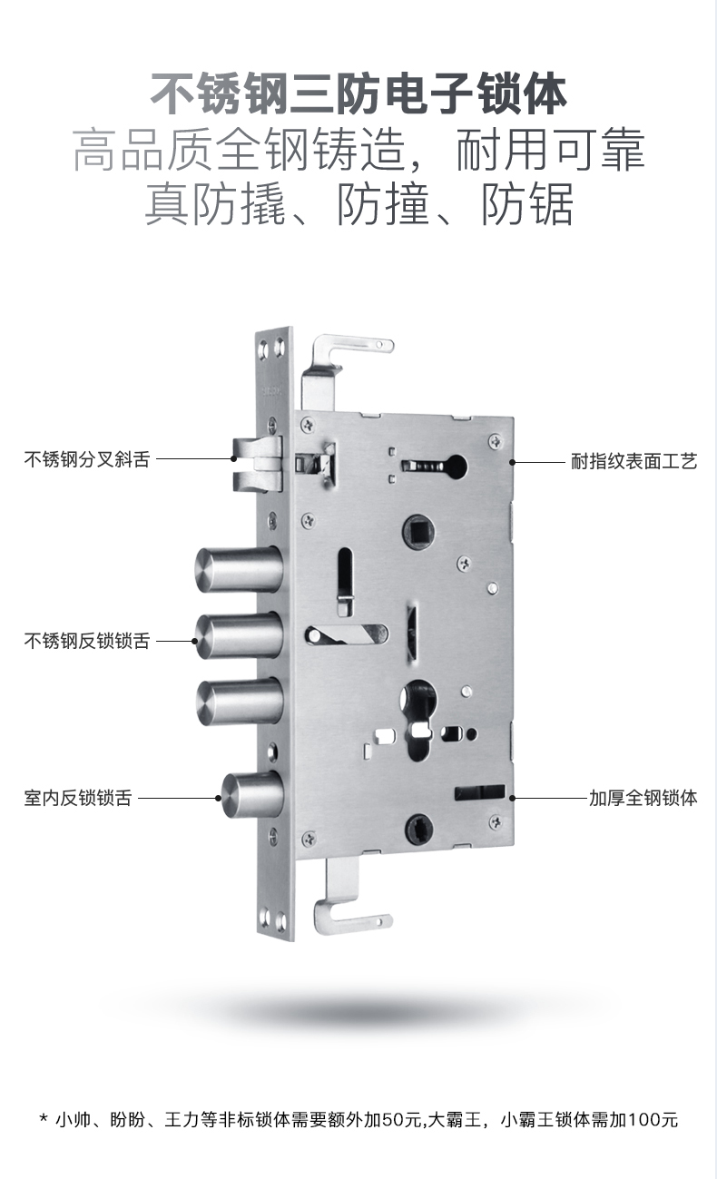 志高指纹锁猫眼智能锁家用防盗门密码锁自动电子门锁防小黑盒 猫眼版