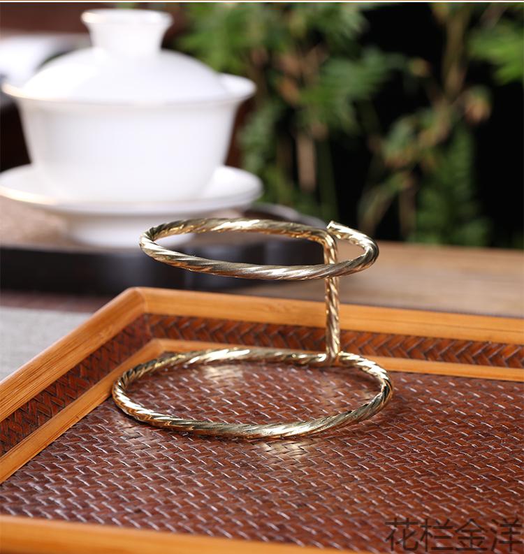 茶托架茶漏托底座锌合金不锈钢托架支架茶道茶叶滤茶滤茶隔滤茶器底座