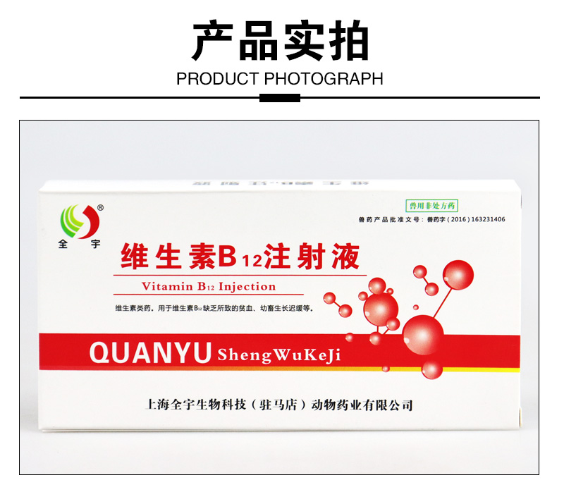 兽药维生素b12注射液兽用vb12针剂猪宠物狗猫神经炎贫血生长迟缓 2盒
