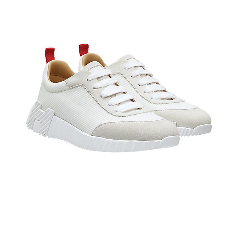 hermes/爱马仕女士bouncing运动鞋帆布山羊皮运动鞋网红同款同款送女