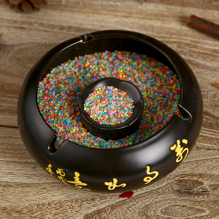 500克彩色灭烟沙咖啡色灭烟沙垃圾桶灭烟粗沙烟沙细沙蓝色细沙 桔红色