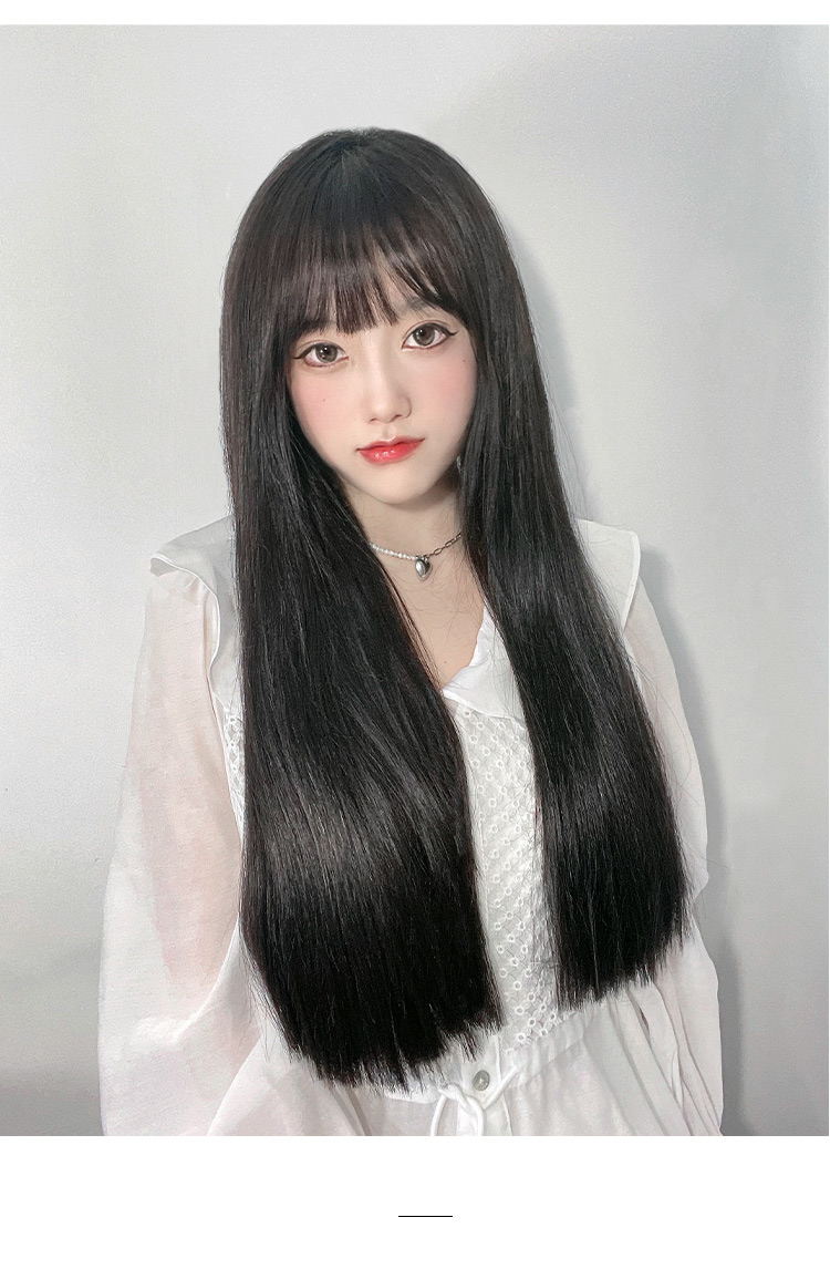 【抖音同款】艾妃【一刀齐】假发片女三片式增发量蓬松夏接发贴片长发