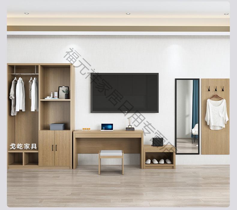 酒店家具衣柜定制组合简易组合宾馆公寓用置物壁柜全屋定制 两门衣柜