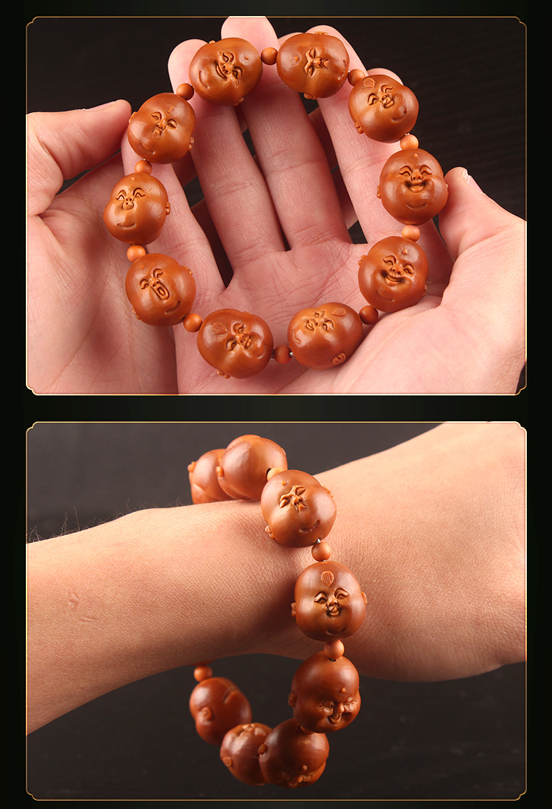 【父亲节礼物】人生百态橄榄核 橄榄核手串十分开心 铁核红核人生百态