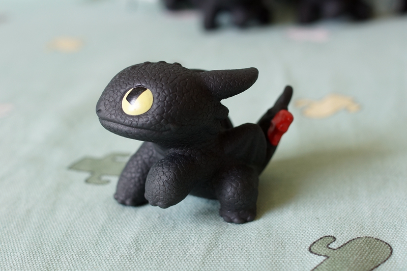 限量版驯龙高手1电影版无牙仔黑龙q版模型公仔摆件景品玩具萌物卡通