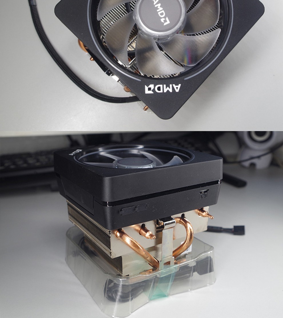 amd max原装散热器am4台式机散热风扇 amd 幽灵rgb 内外光圈风扇