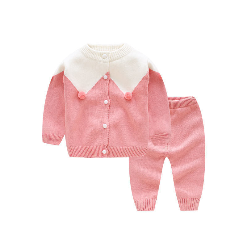 刚出生婴儿衣服女男宝宝毛衣婴儿毛衣套装针织开衫春秋洋气超萌可爱