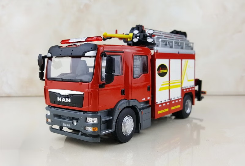 原厂徐工消防车仿真模型高空作业车奔驰底盘徐工dg100登高平台消防车