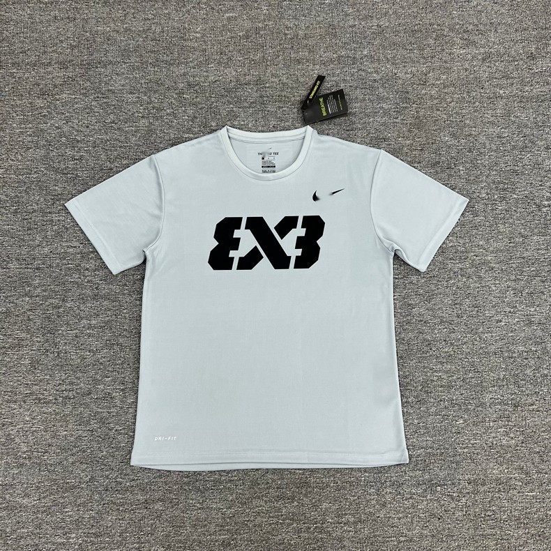 bofante滕讯体育nba3x3赞助篮球训练服速干短袖t恤3v3热身透气白色粉