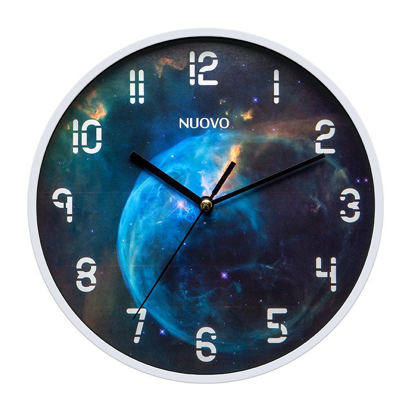 客厅创意家用挂钟墙上免打孔时钟挂表简约北欧风园艺风静音夜光钟 30