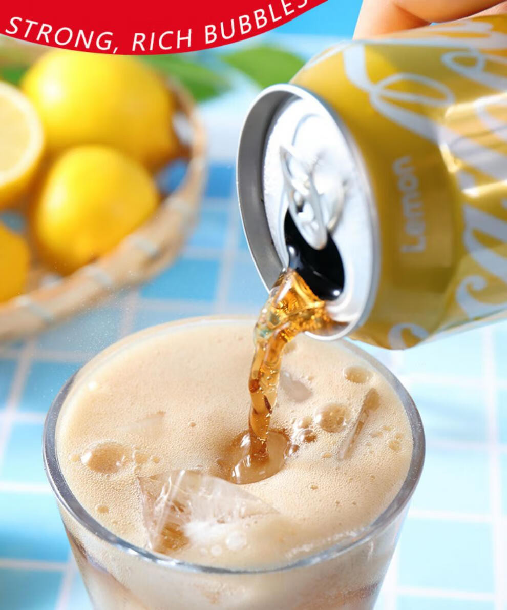 柠檬可乐可i口可乐 香港进口 罐装汽水碳酸饮料 柠檬味可乐6瓶【香港