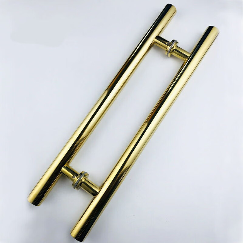 加厚门把手玻璃门拉手不锈钢黑色金色木门铁门农村大门拉手 进口304