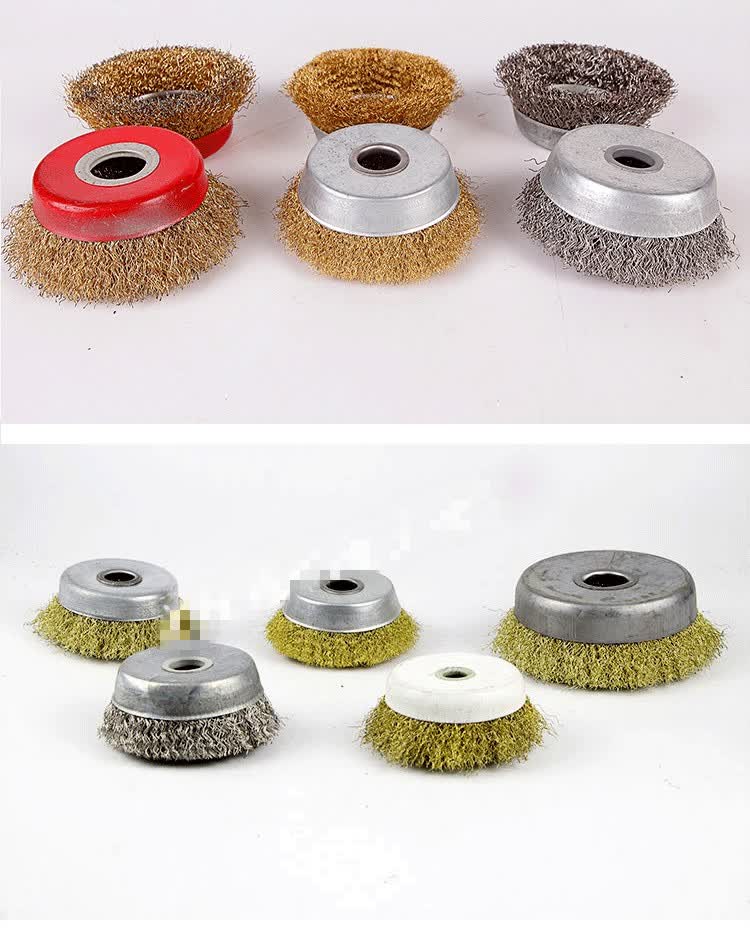 碗型钢丝轮角磨机打磨除锈木工刷金属抛光钢丝刷手磨机不锈钢丝轮普通