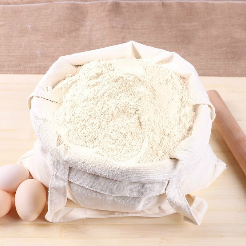 全麦面粉含麦麸山东小麦面粉通用面粉 面包粉饺子粉 石磨全麦粉【2