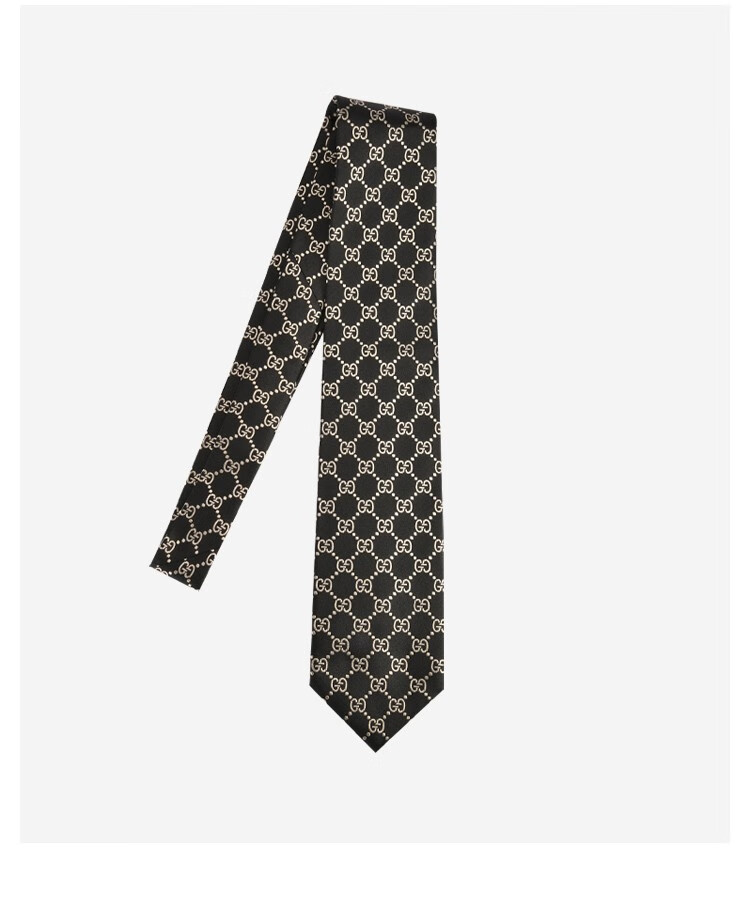 海外直邮gucci古驰领带男士桑蚕丝商务休闲领带西装配饰0242224b