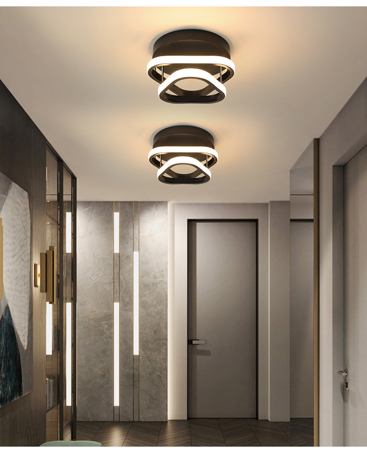 欧普侍走廊灯过道玄关感应灯led智能人体感应吸顶灯北欧现代简约入户