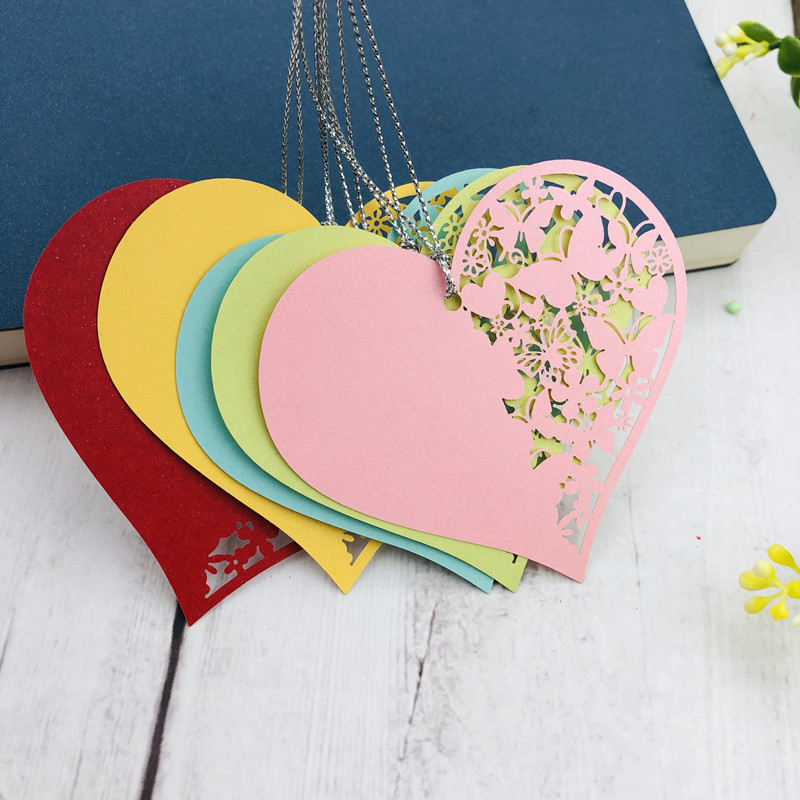 火有水50张韩式镂空花爱心许愿卡学校活动留言祝福小卡片手写心愿卡