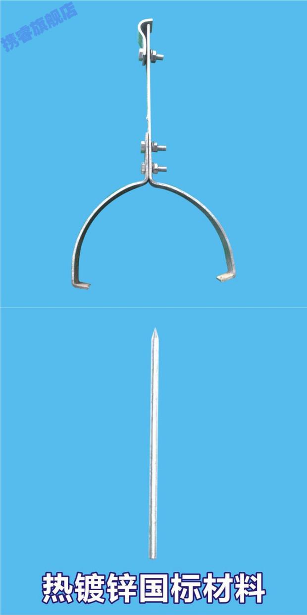 热镀锌避雷支架卡子防雷接地工程避雷卡避雷针避雷带接地20x3夹头螺丝