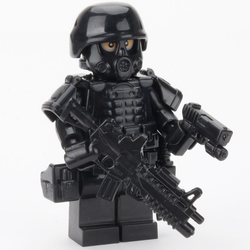 兼容乐高lego小颗粒军事特警人仔特种兵城市铁骑交通警察小人偶男孩