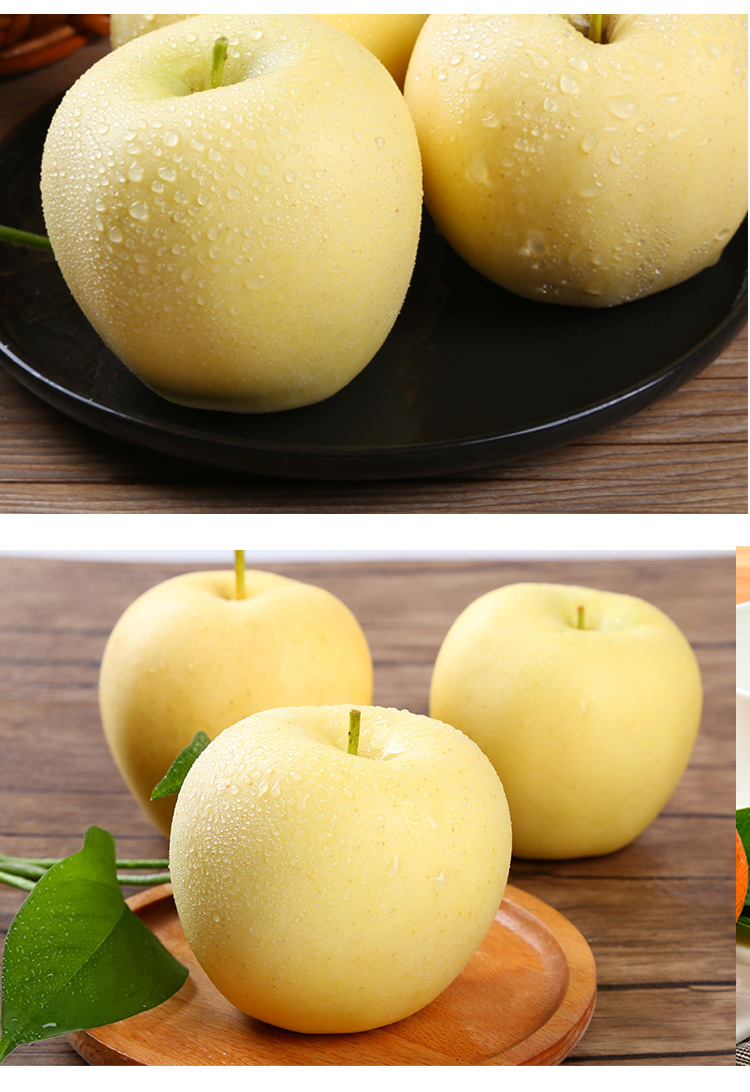 (顺丰/韵达速发)烟台苹果 黄金帅粉苹果黄元帅 新鲜孕妇水果 精选大果