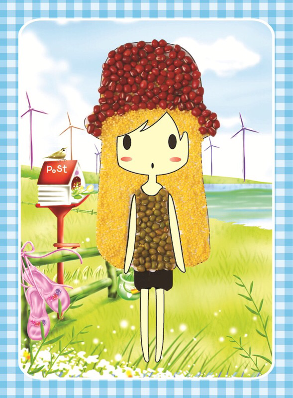 谷物手工画 diy制作豆豆贴画五谷杂粮粘贴画创意diy手工种子画豆子画