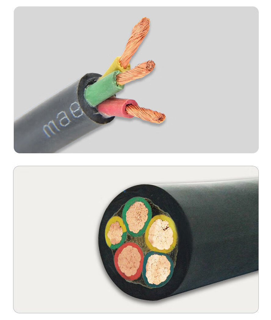 jhs防水橡套电缆yzyc国标纯铜芯软线2芯3芯4芯全规格平方可定制jhs310