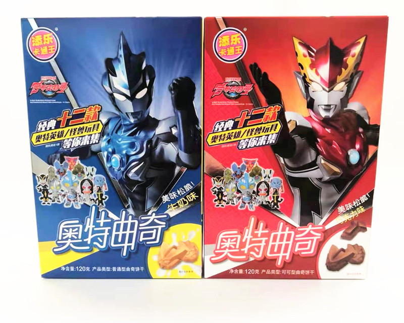 【jd优选】抖音同款120g奥特曼曲奇饼干儿童卡通零食 120g奥特曲奇