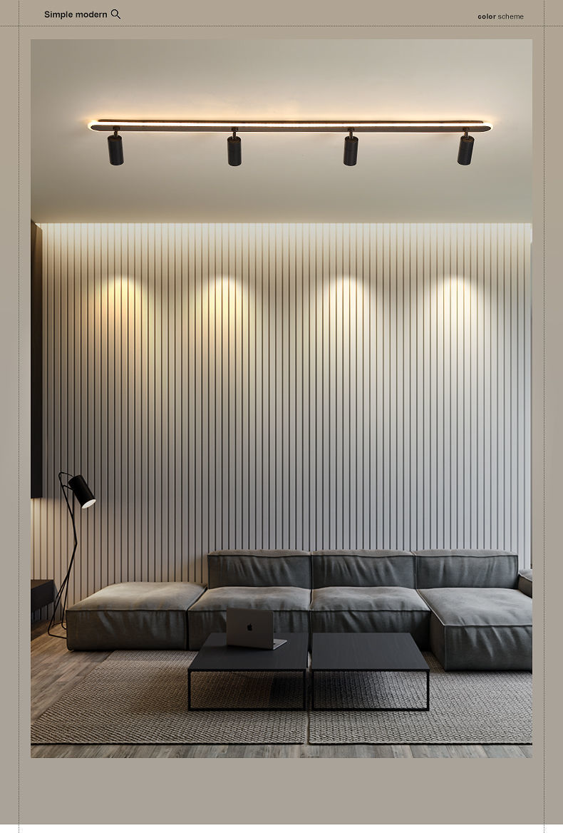 射灯led天花灯家用筒灯过道客厅背景墙前台墙壁灯北欧明装轨道灯单色