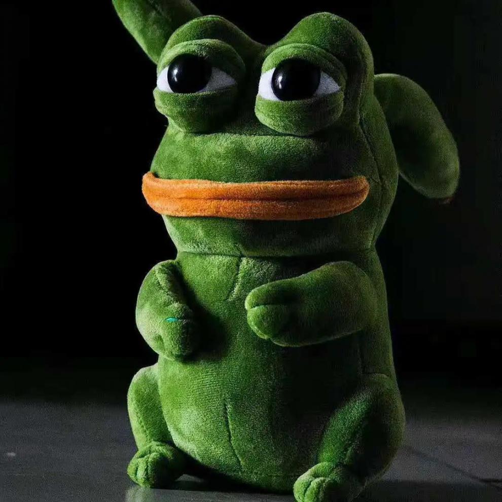 丑萌皮卡蛙呆萌漫联悲伤大眼睛青蛙生日礼物 28厘米 绿色悲伤蛙【图片