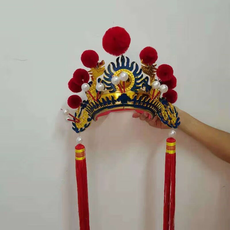 戏剧头饰国潮京剧花木兰帽子戏曲刀马旦穆桂英头盔演出用品打鼓额子