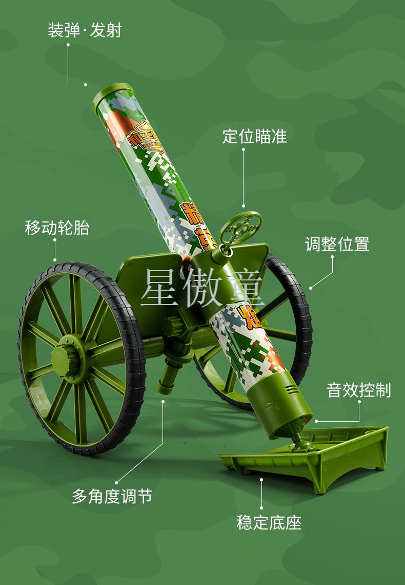 乐高lego儿童火箭发射筒玩具软弹枪rpg迫击炮大炮男孩枪6岁以上导弹
