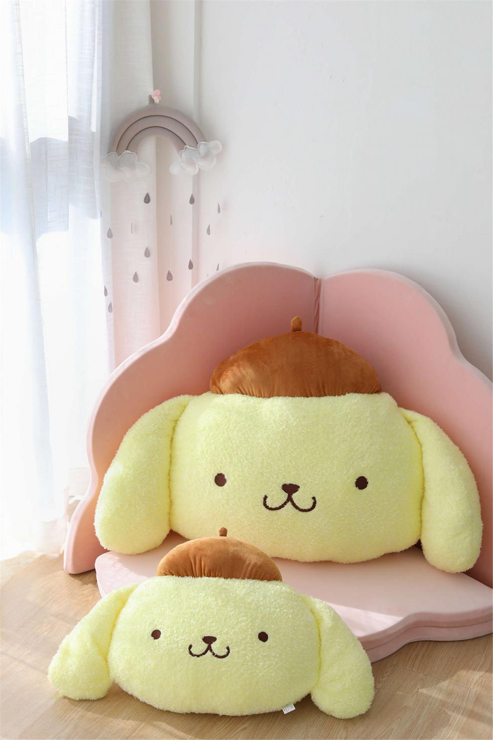 卡通黄色布丁小狗玩偶大号抱枕床头沙发靠枕靠垫可爱毛绒公仔娃娃 大