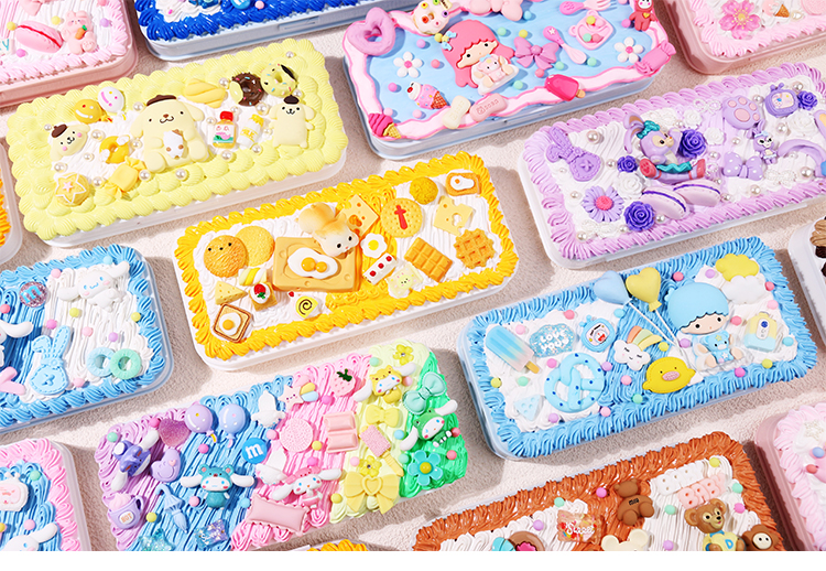 奶油胶diy套装新款奶油胶文具盒铅笔盒手工diy自制材料包套装奶油材料