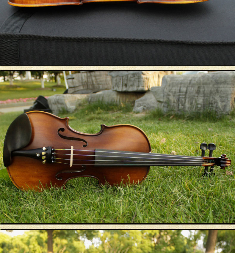 2022新款爱琴海小提琴爱琴海小提琴手工实木虎纹初学者考级成人儿童