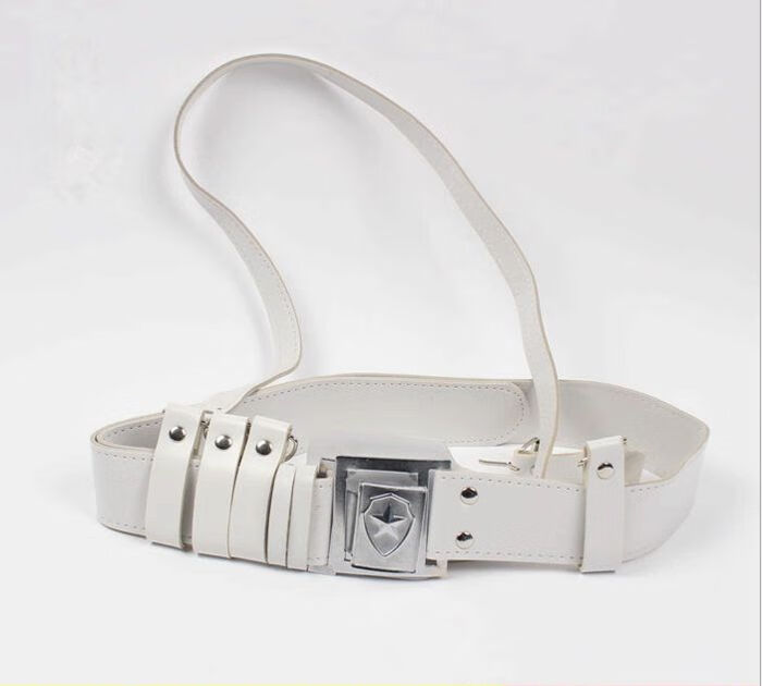 西雀王安保形象岗仿牛皮斜挎腰带治安保安带队红旗班升旗手乐队斜跨外