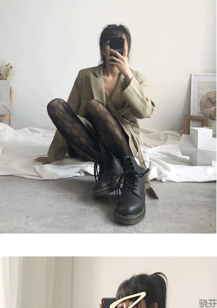 薄款jk少女萝莉御姐网红制服ins网袜袜子打底袜大玫瑰花黑色1双均码