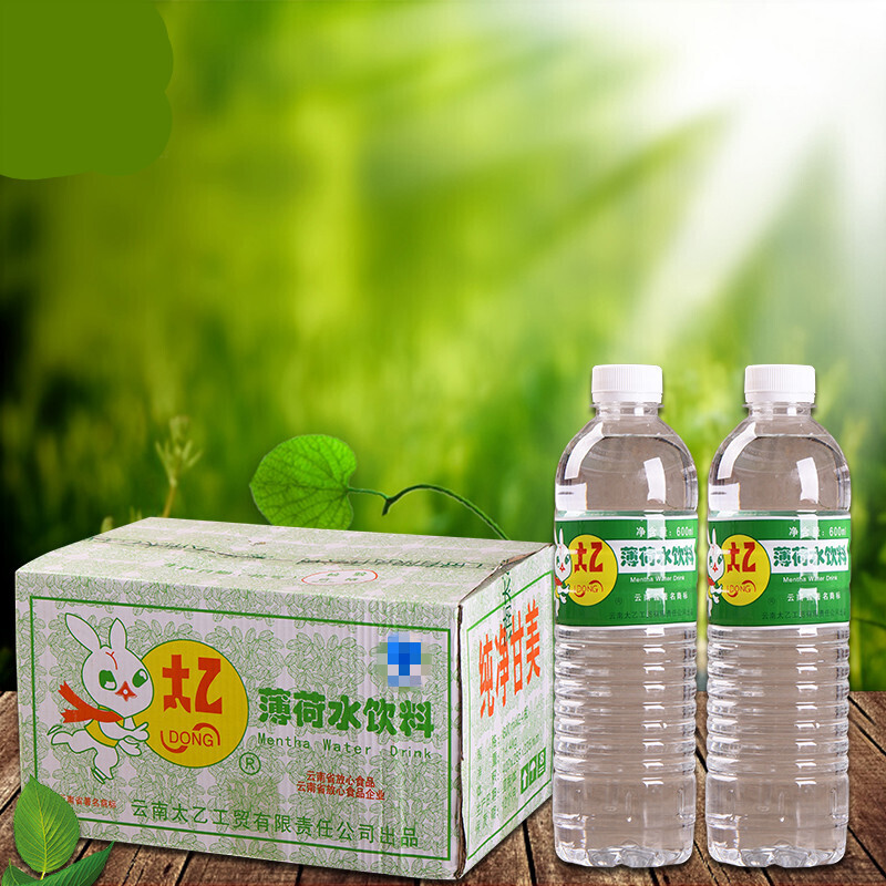 太乙薄荷水 嘉华冰泉薄荷水太乙薄荷水饮料6ooml*12瓶云南原产太乙