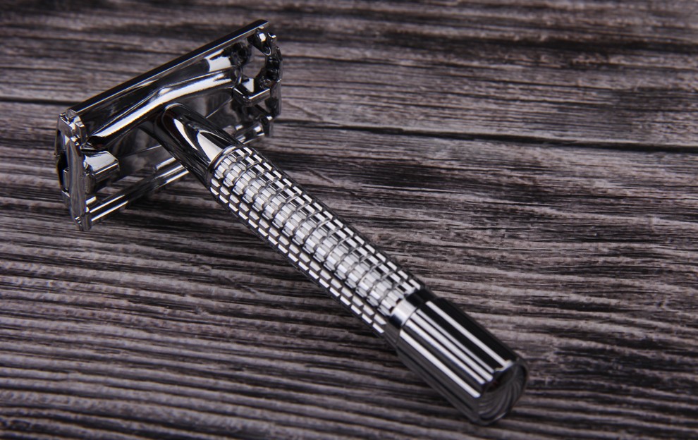 英吉利老式剃须刀手动刮胡刀刮毛刀刀片男士双面刮脸刀全铜复古旋转刮