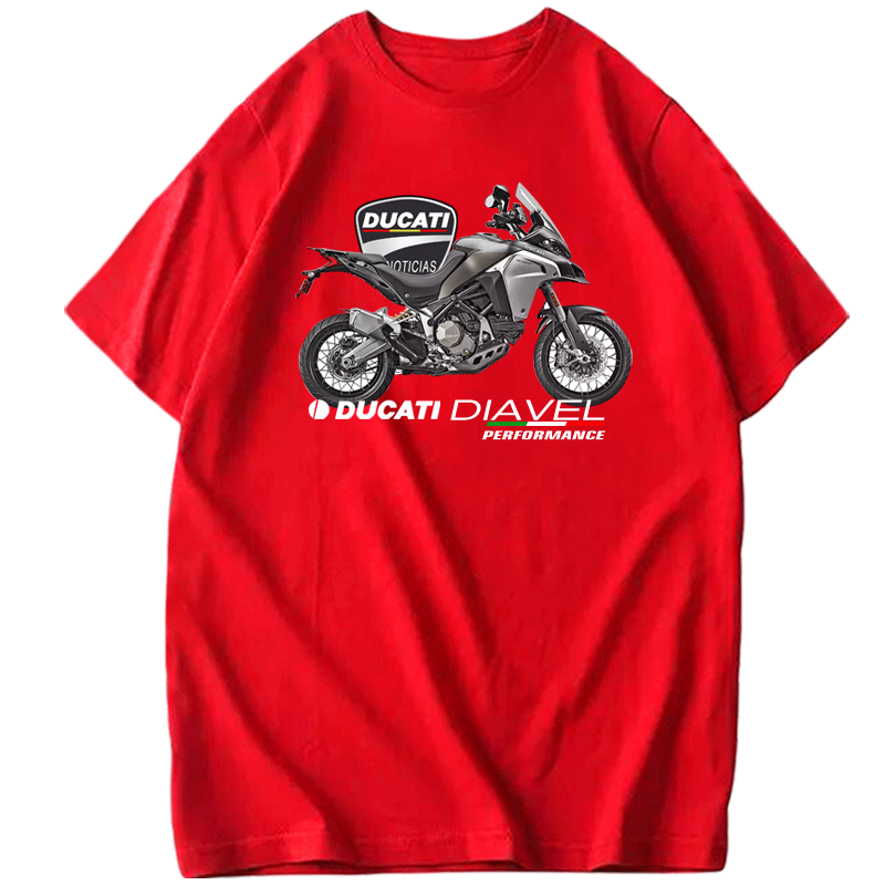 杜卡迪骑行服ducati摩托车文化爱好者越野性能车周边男女短袖t恤衫