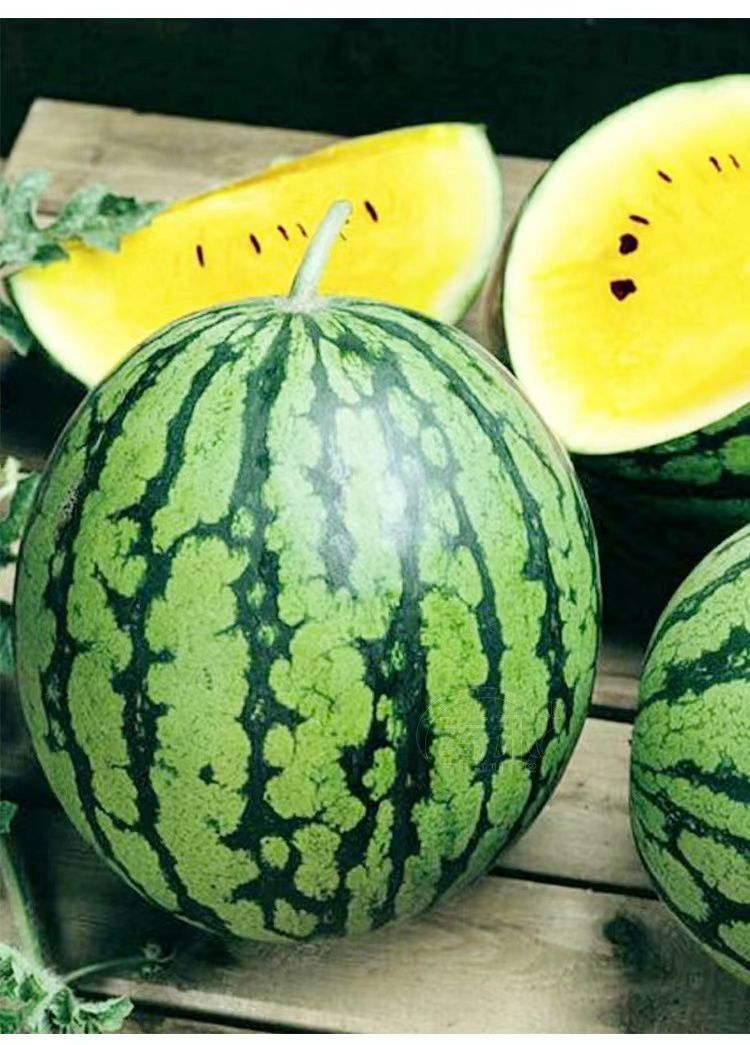 特小凤黄心西瓜高端水果现摘新鲜批发黄瓤黄肉西瓜冰淇淋麒麟瓜 6个